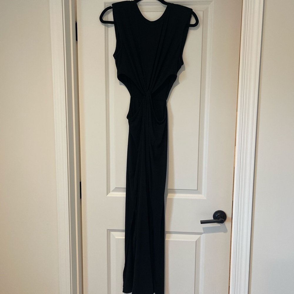 Black Amazon Sleeveless Dress with Cutouts